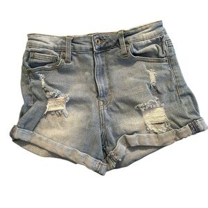 Celebrity Pink‎ Woman’s The Iconic Jean Shorts Distressed Size 9/29